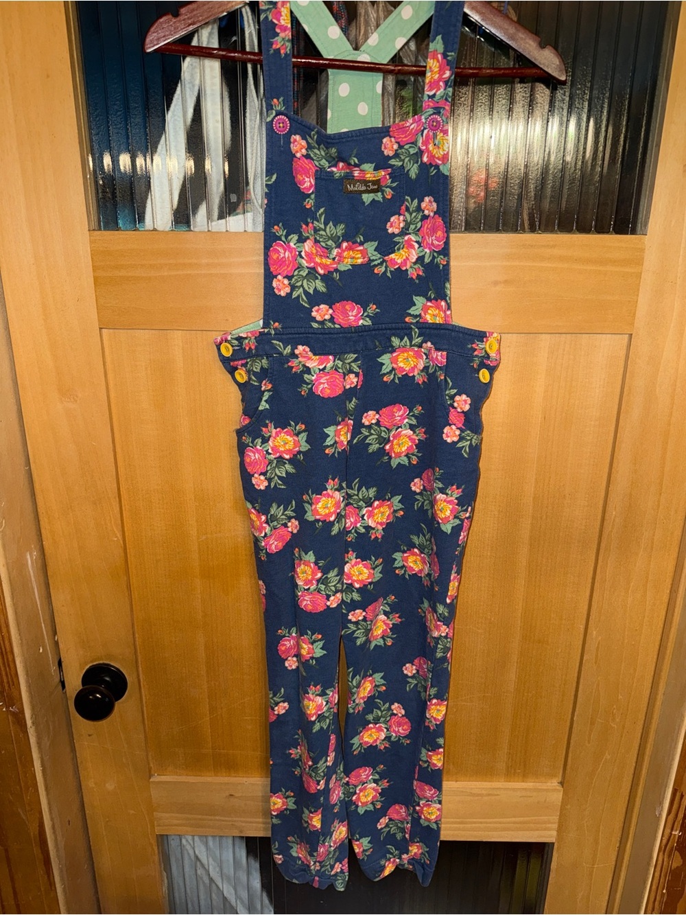 Matilda Jane Girl’s Size 12 Blue Floral Overalls So Cute, Soft